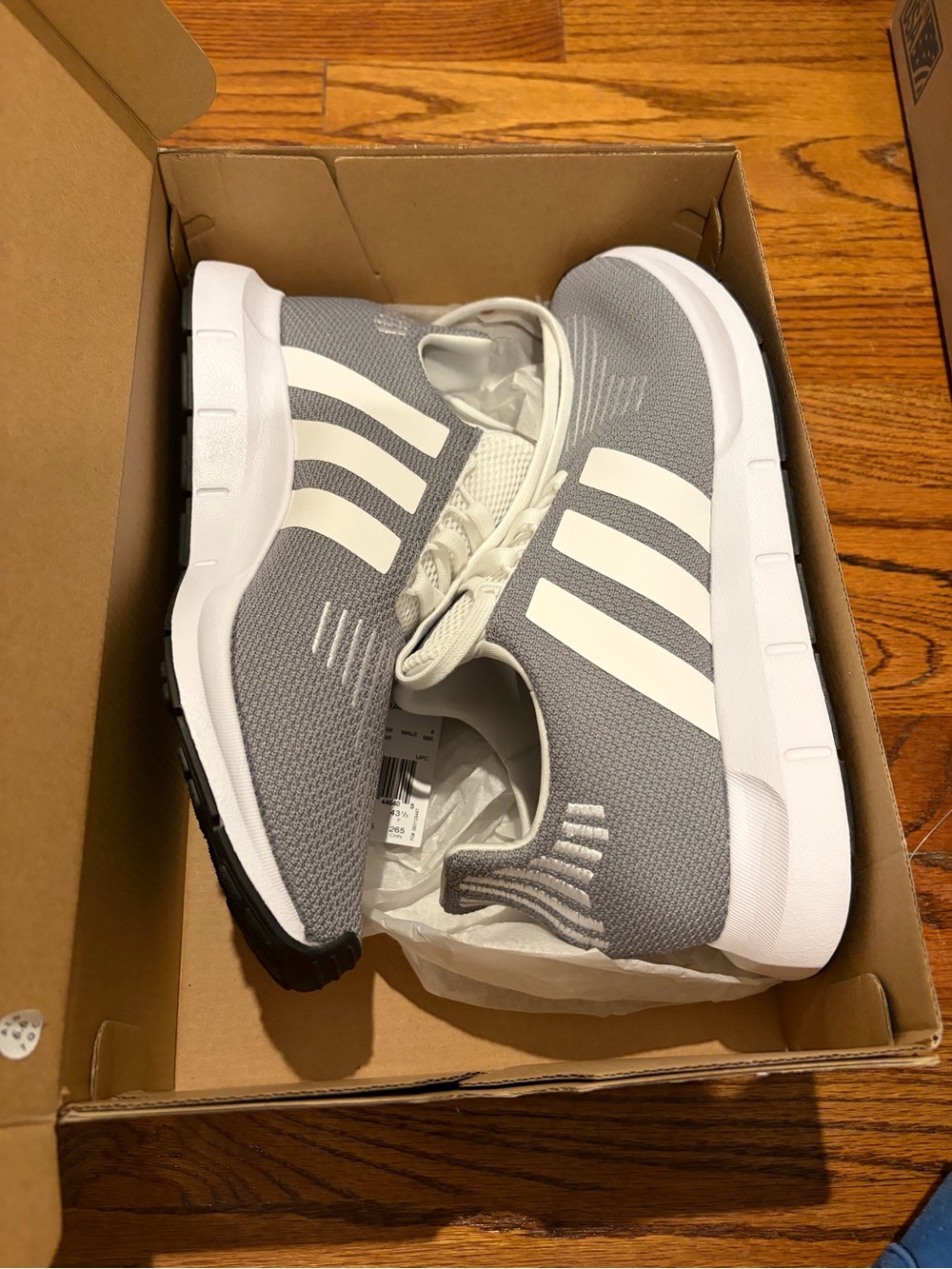 adidas Swift Released b 1.0 Men’s Knit Runner Sneakers - Gray/White - Picture 2 of 3